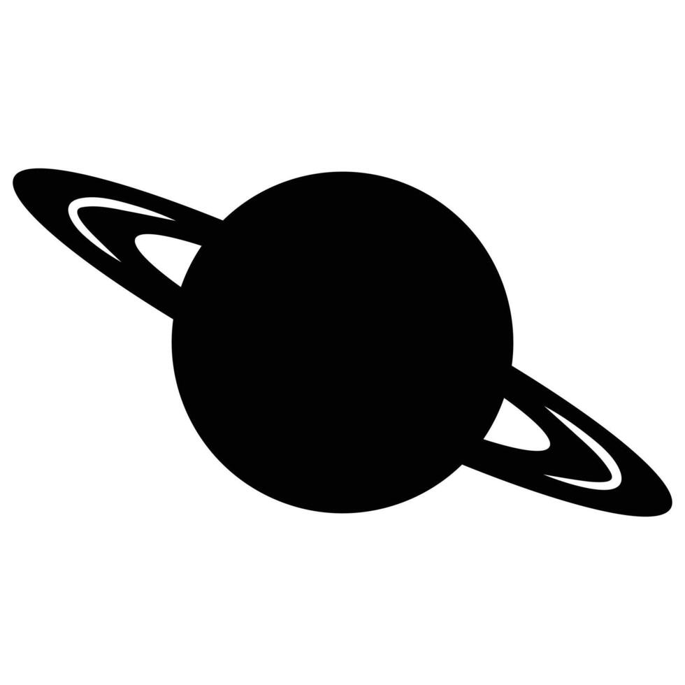 Saturn Planet Icon for Space and Astronomy Designs vector