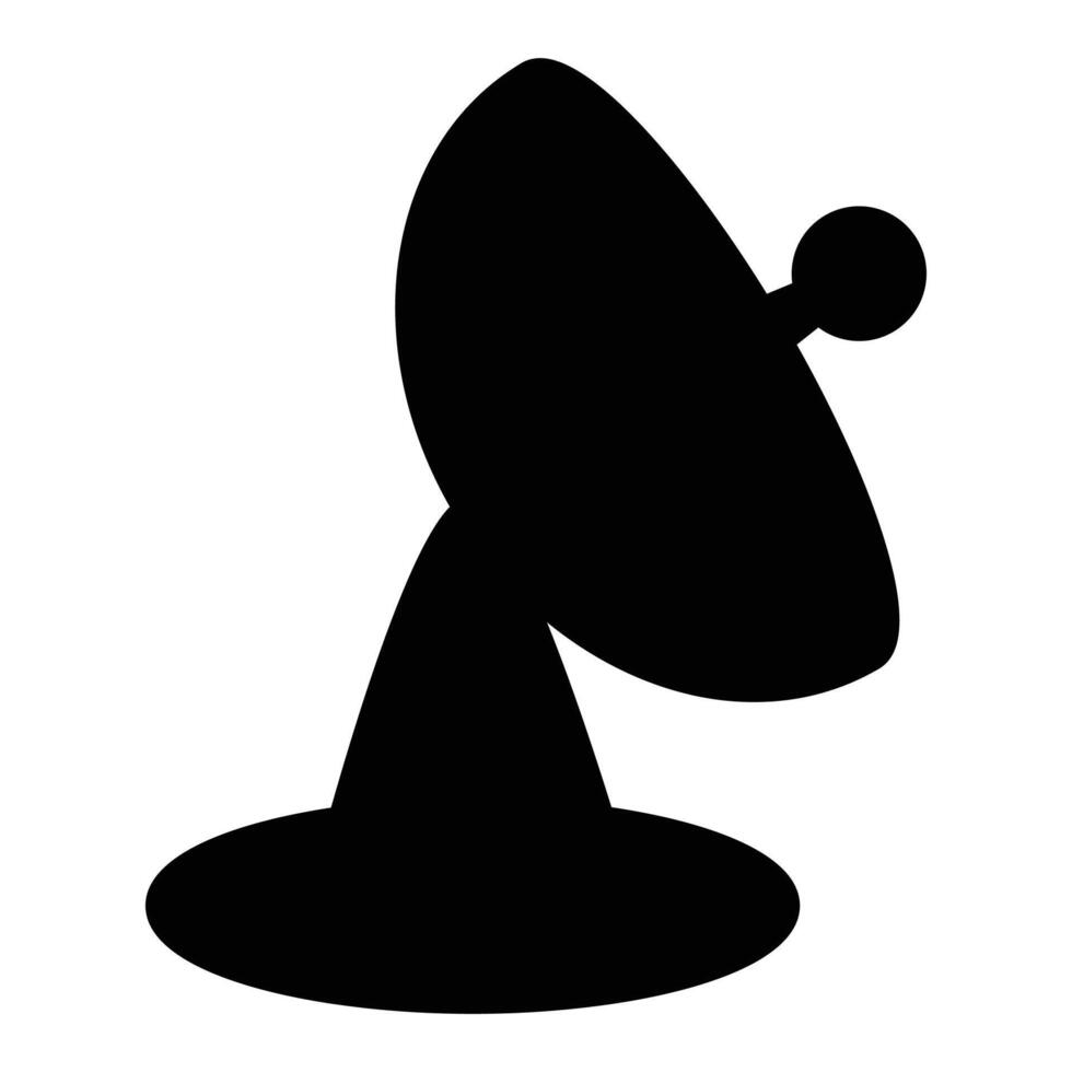 Parabolic Antenna Icon for Communication and Technology vector