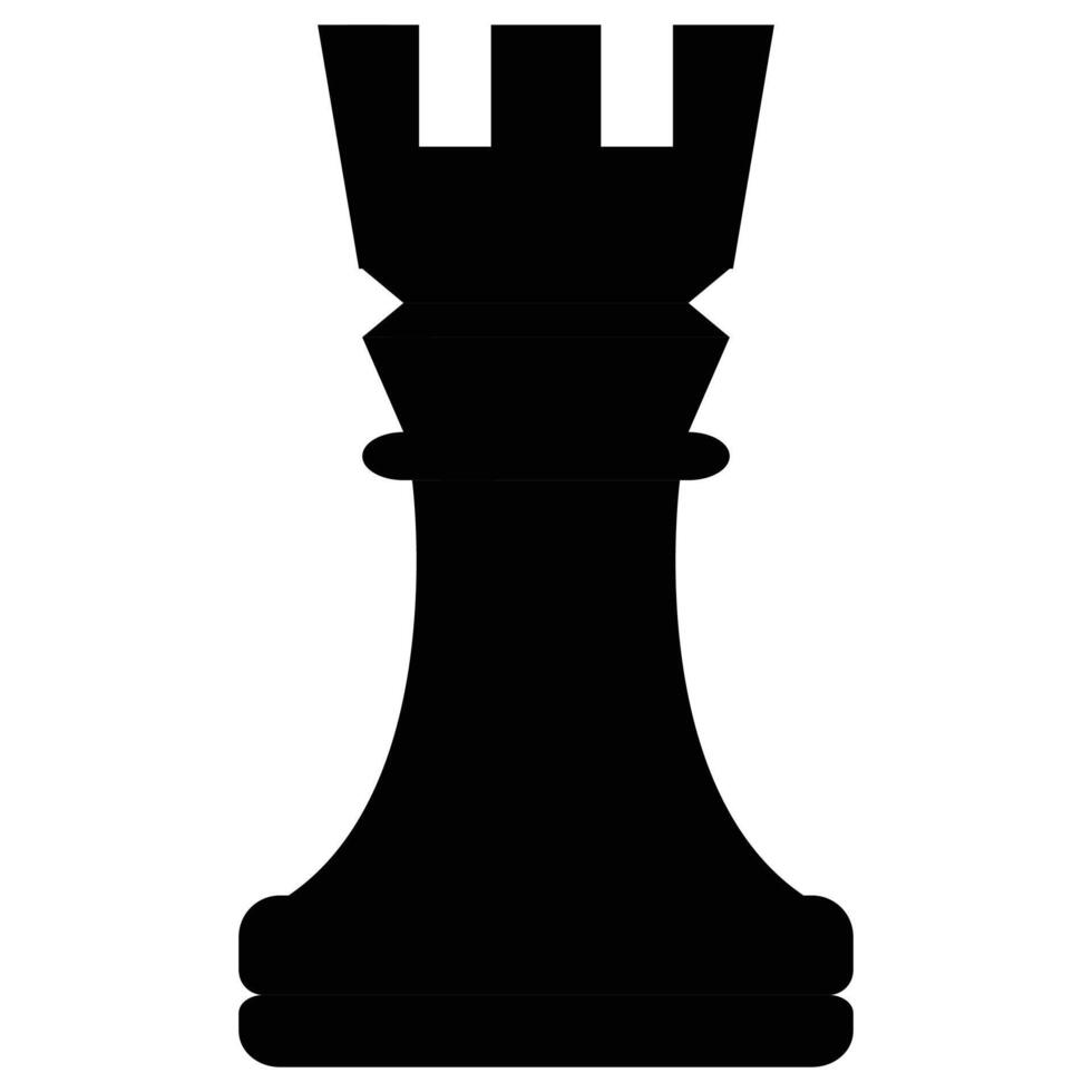 Chess Piece Icon for Board Games and Strategy Themes vector