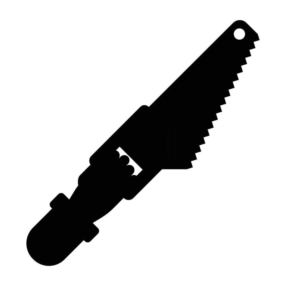 Hand Holding Hand Saw Icon for Carpentry and DIY Projects vector