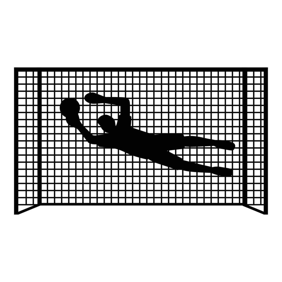 Soccer Football Player Silhouette Icon for Sports and Athletic Themes vector