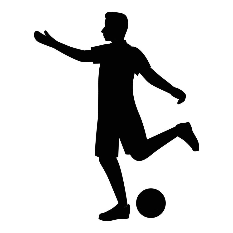 Football Player Man Silhouette Icon for Sports and Athletic Themes vector