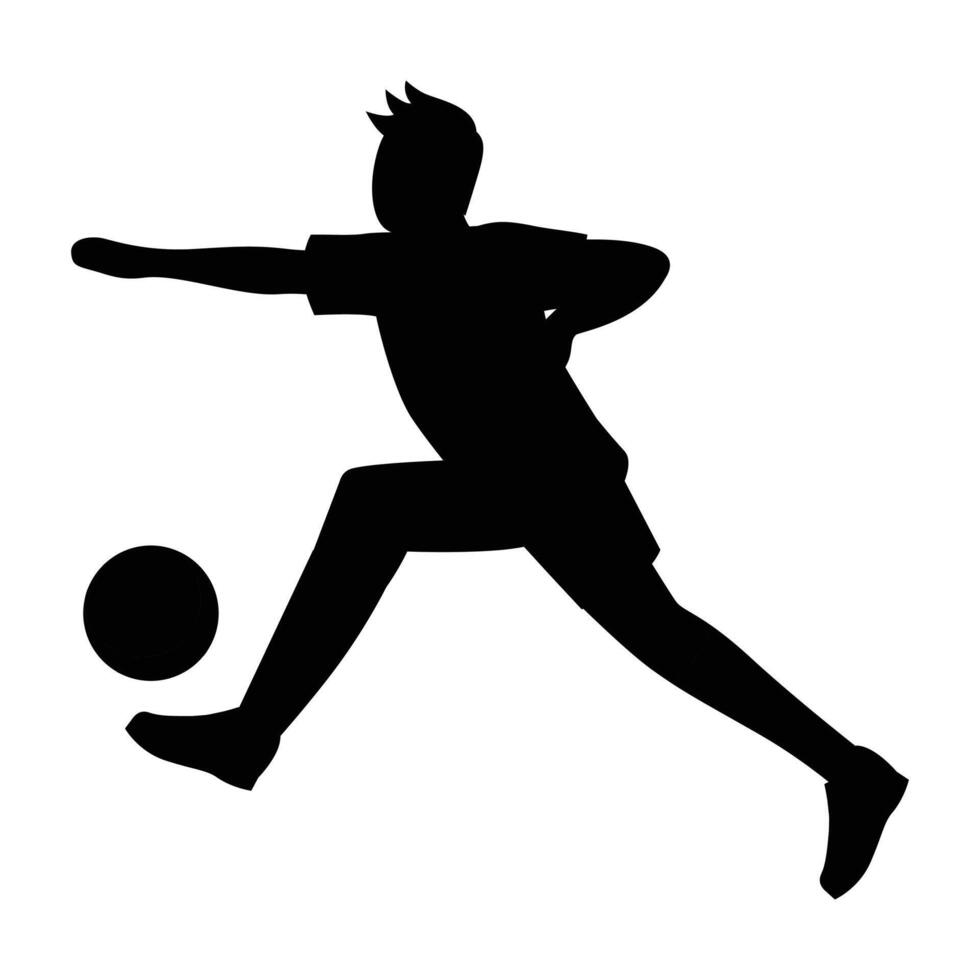 Football Player Man Silhouette Icon for Sports and Athletic Themes vector