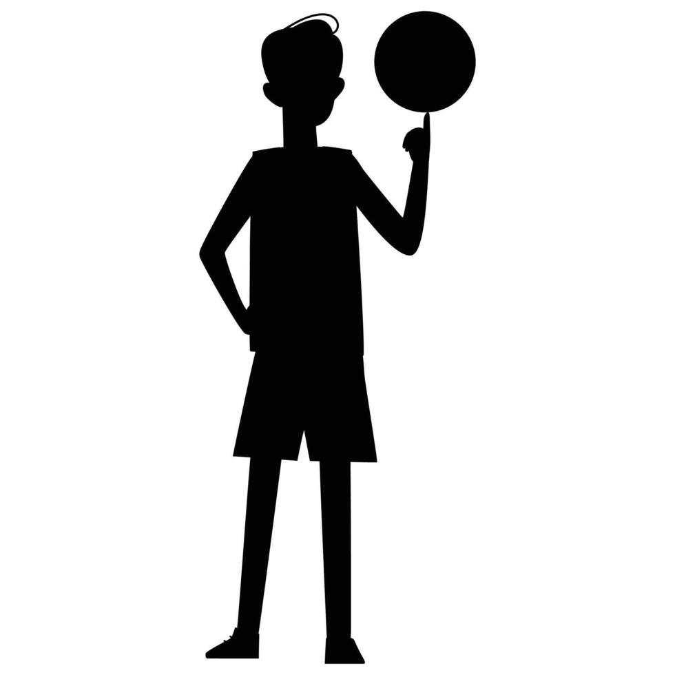 Male Basketball Players Silhouettes Icon for Sports and Team Themes vector