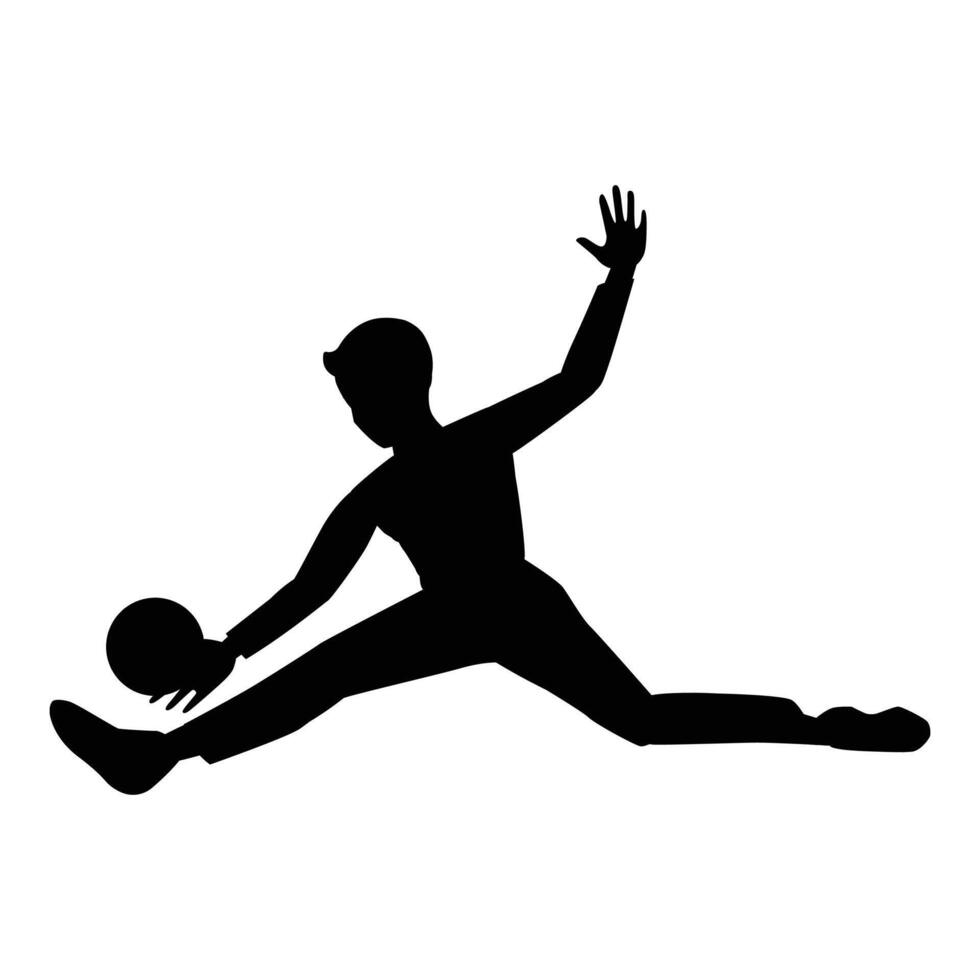 Handball Player Men Silhouette Icon for Sports and Athletic Themes vector