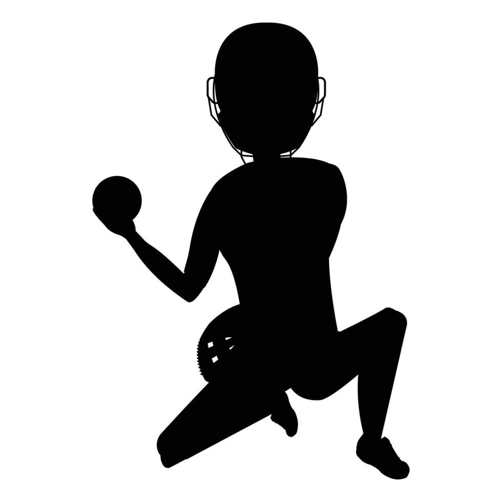 Baseball Man Silhouette Bundle Icon for Sports and Athletic Themes vector