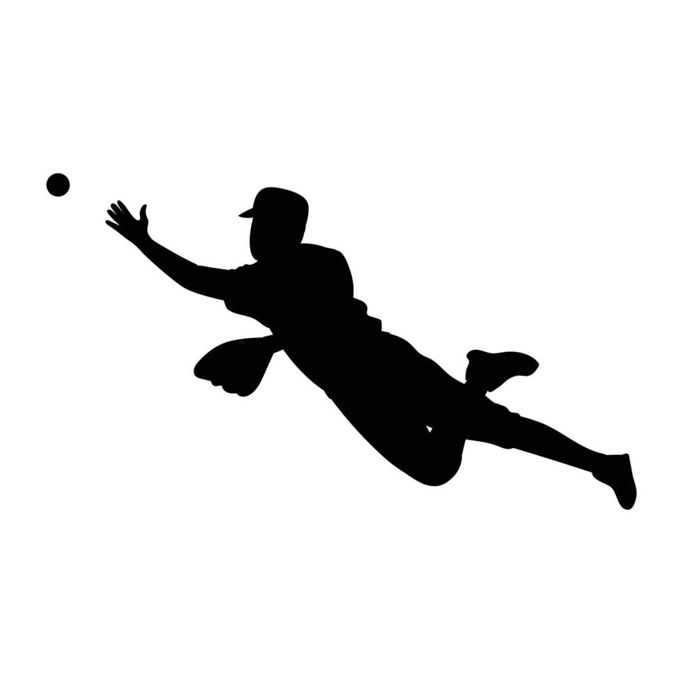 Baseball Man Silhouette Bundle Icon for Sports and Athletic Themes vector