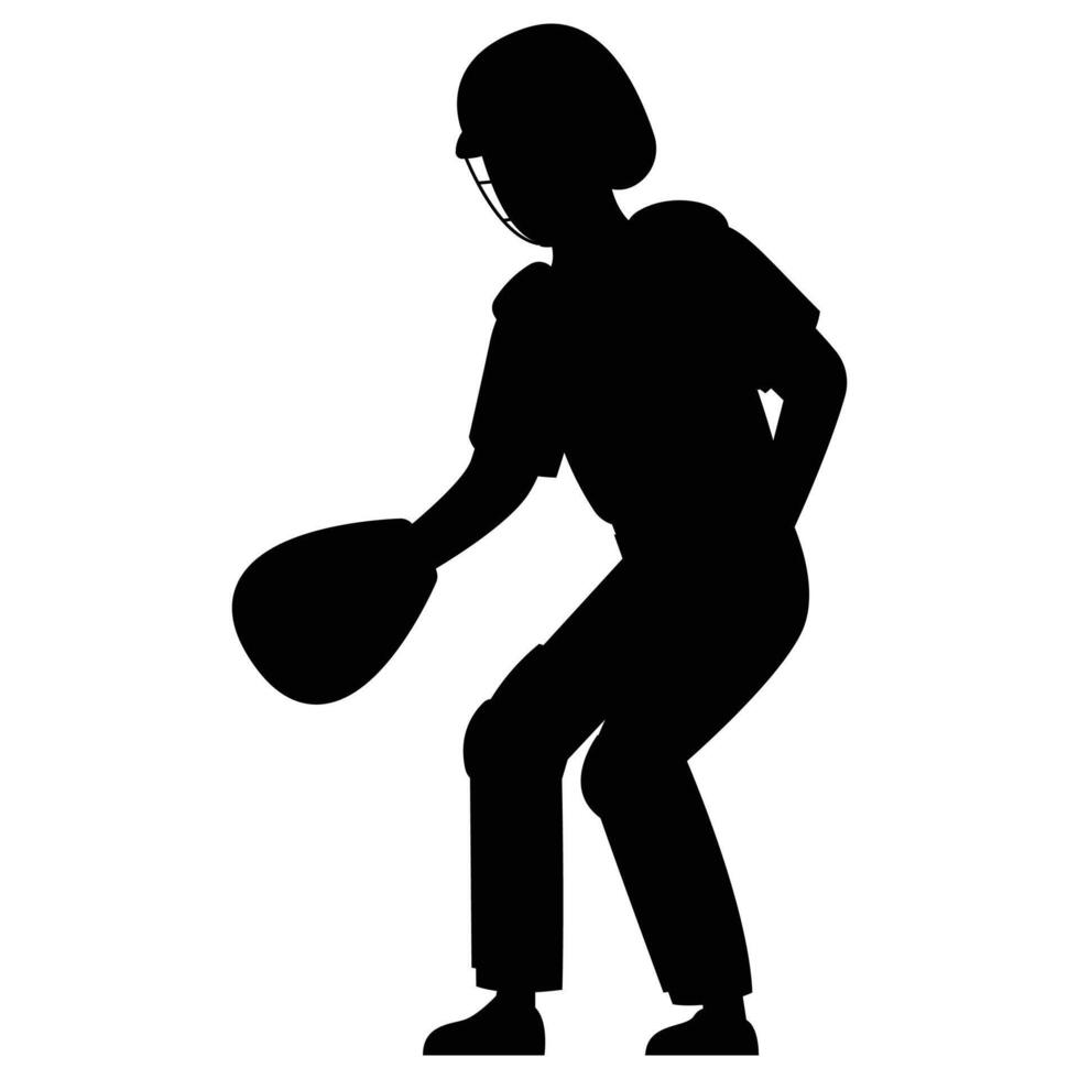 Baseball Man Silhouette Bundle Icon for Sports and Athletic Themes vector