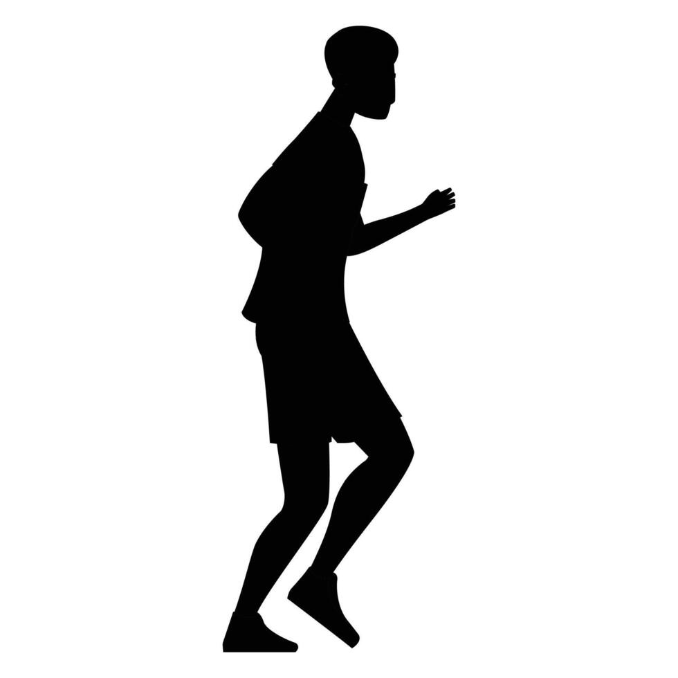 Marathon Runner Silhouette Icon for Sports and Endurance Themes vector
