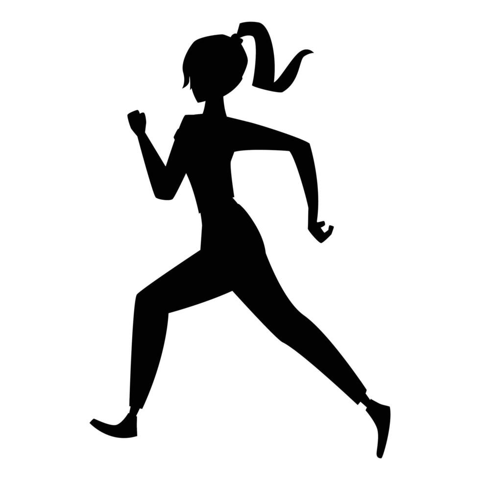 Marathon Runner Silhouette Icon for Sports and Endurance Themes vector