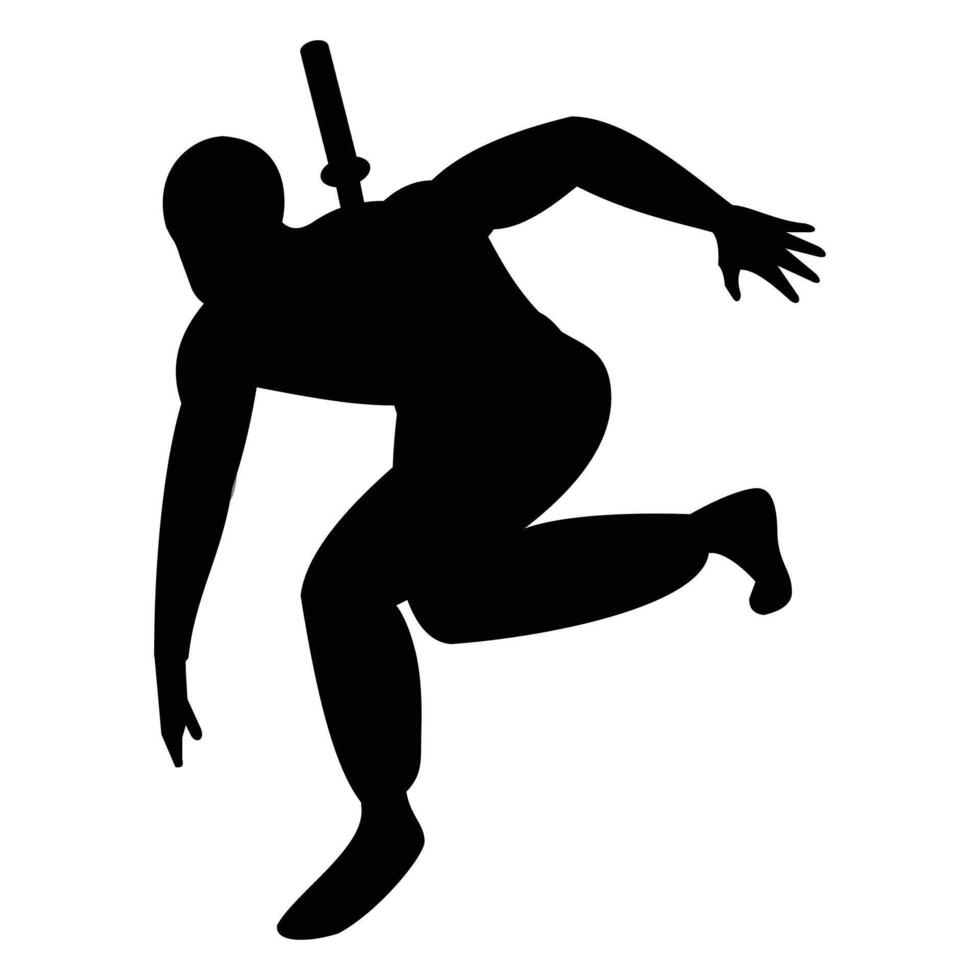 Ninja Silhouette Icon for Martial Arts and Action Themes vector