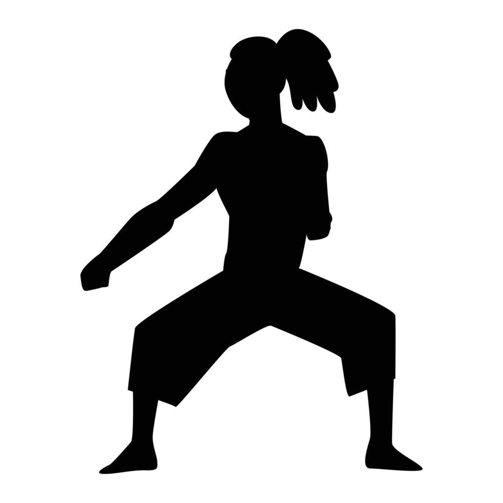 Karate Silhouette Icon for Martial Arts and Combat Sports vector