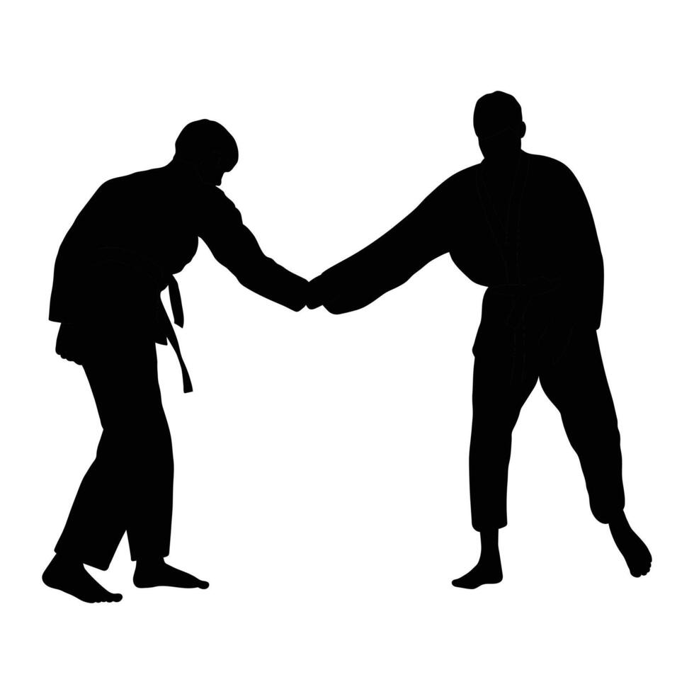 Silhouette of Judo Icon for Martial Arts and Combat Sports vector