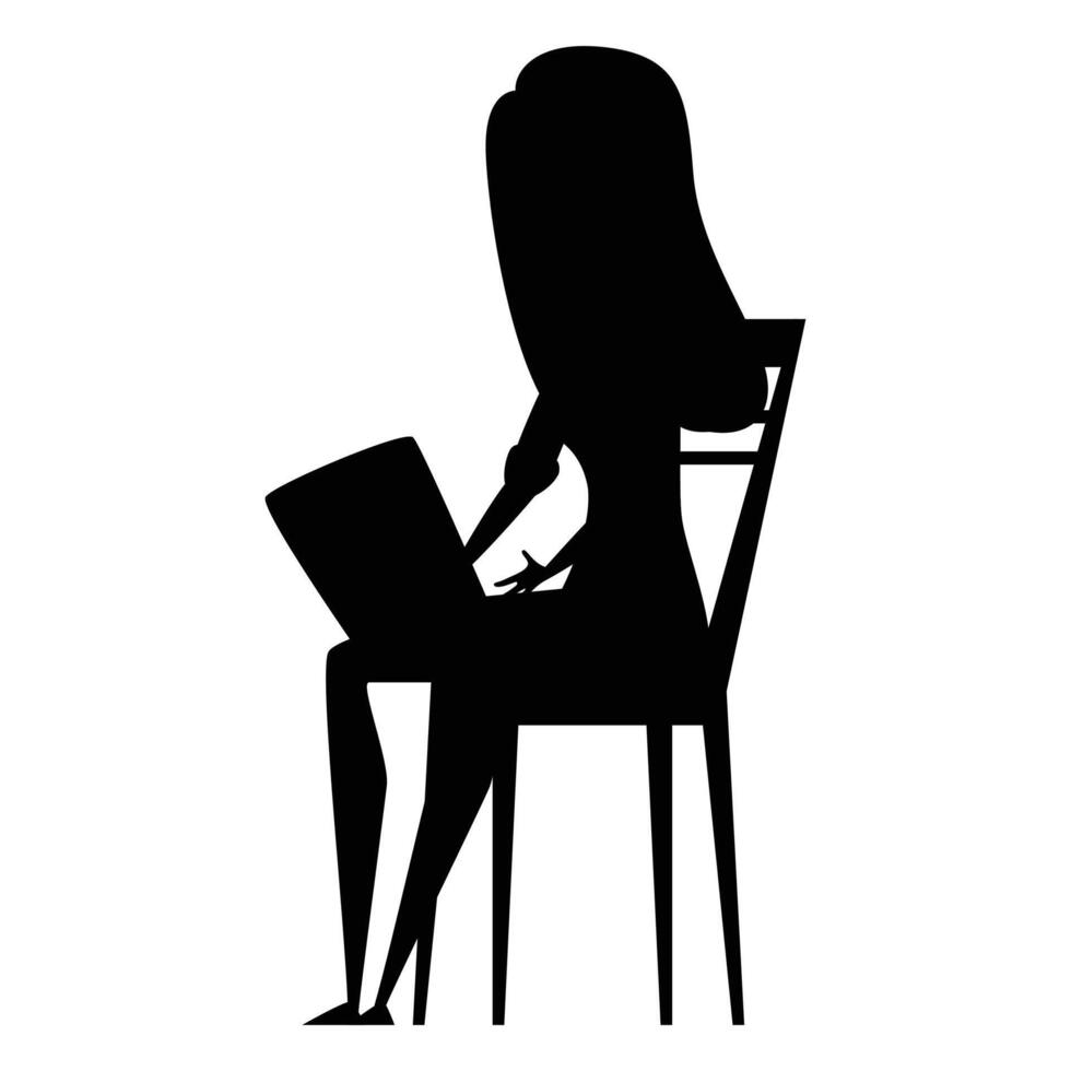 Teenage Girl Silhouettes Icon for Youth and Lifestyle Themes vector