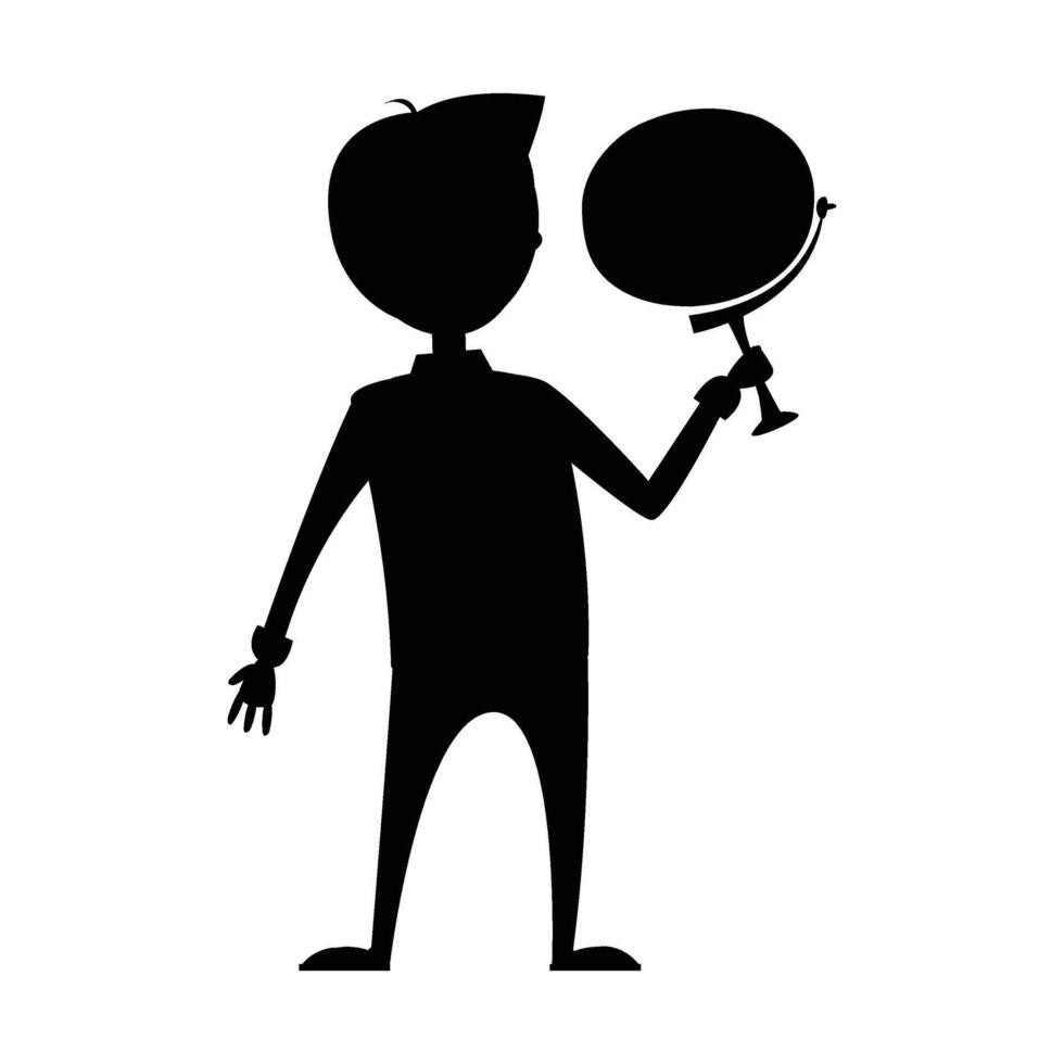 Back to School Silhouette Icon of School Children for Education Themes vector