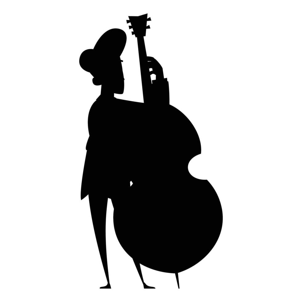 Silhouettes of Jazz Musicians Icon for Music and Performance Themes vector