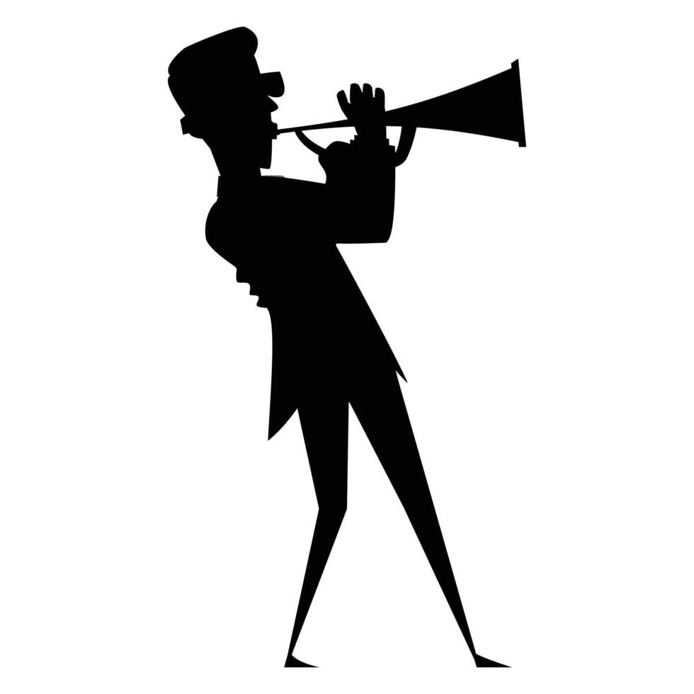 Silhouettes of Jazz Musicians Icon for Music and Performance Themes vector