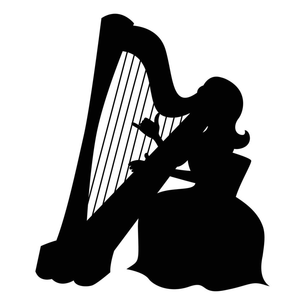 Silhouette of Woman Music Band with Vocalist Icon for Performance and Entertainment Themes vector