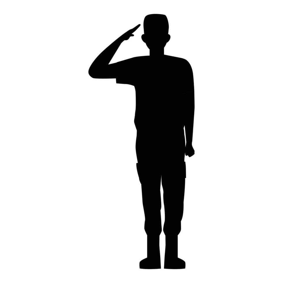 Silhouette of Military Army Icon for Defense and Warfare Themes vector