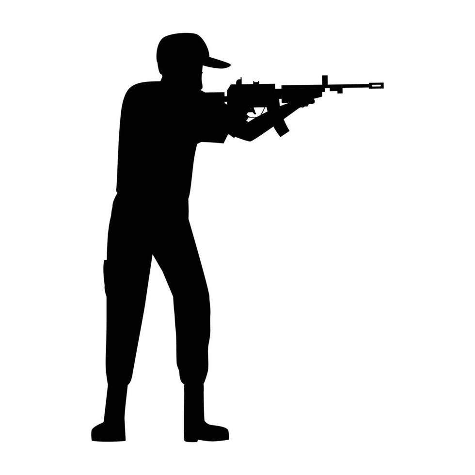 Silhouette of Military Army Icon for Defense and Warfare Themes vector