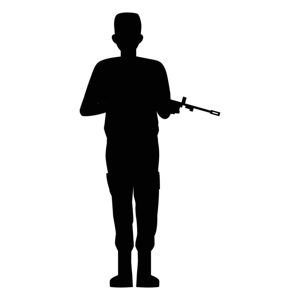 Silhouette of Military Army Icon for Defense and Warfare Themes vector