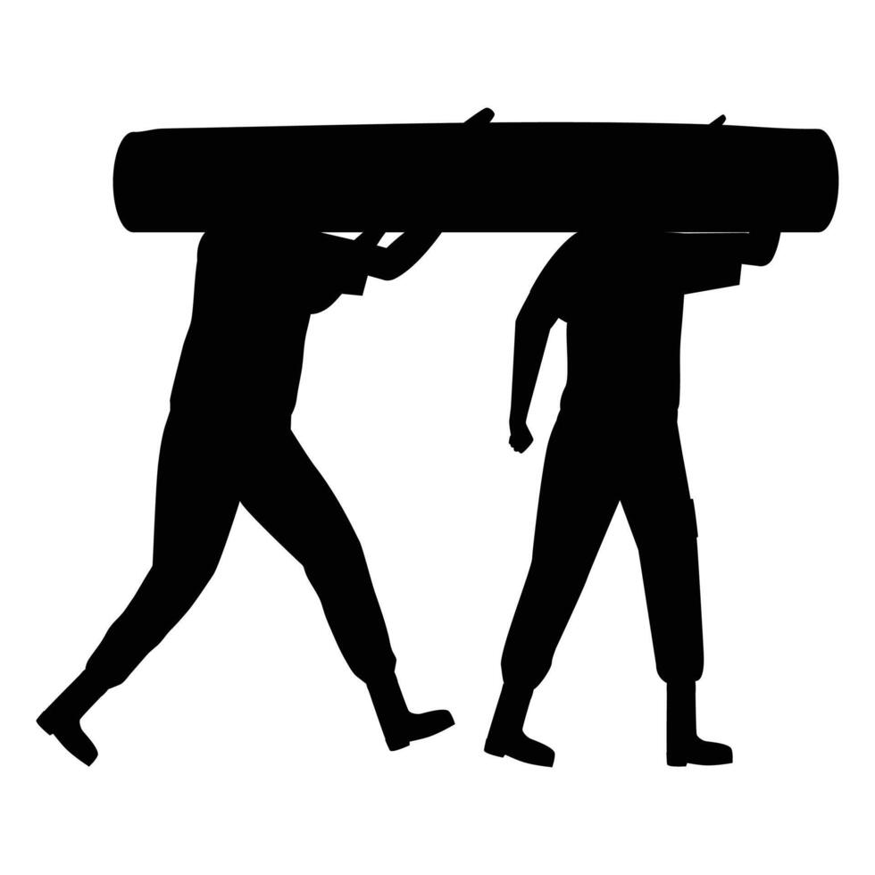 Silhouette of Military Army Icon for Defense and Warfare Themes vector