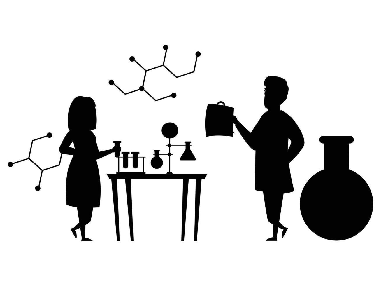 Silhouettes of Nurses and Hospital Workers in Action vector