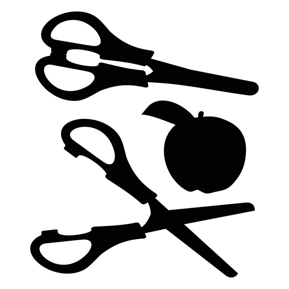 Silhouette Collection of Elementary School Appliances and Education Equipment vector