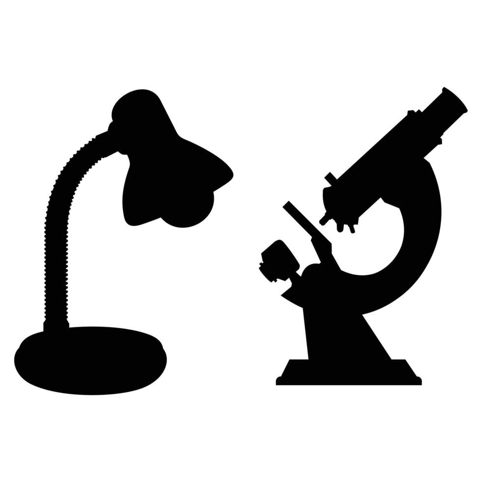 Silhouette Collection of Elementary School Appliances and Education Equipment vector