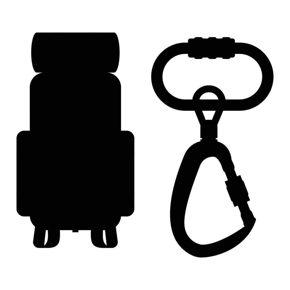 Essential Climbing Equipment for Outdoor Adventures vector