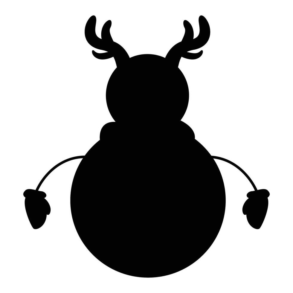 Snowman Silhouette Against a Winter Sunset vector