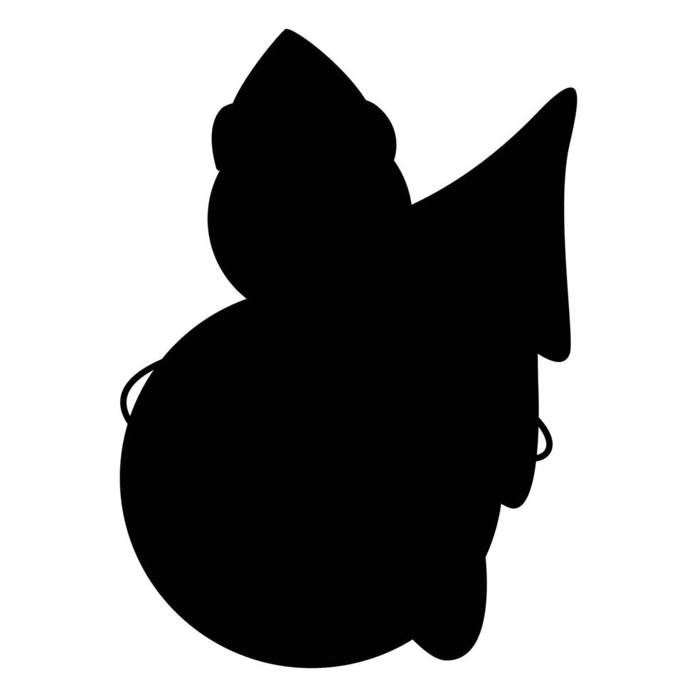 Snowman Silhouette Against a Winter Sunset vector