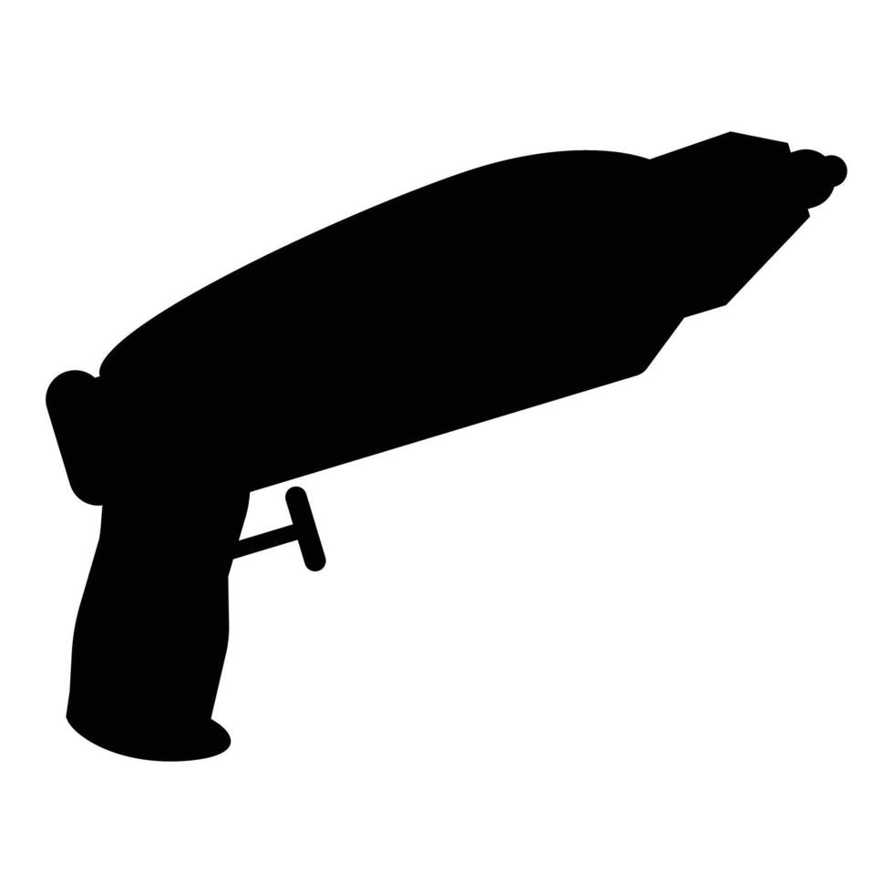Squirt Gun Silhouette Against a white Background vector