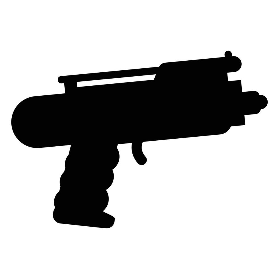 Squirt Gun Silhouette Against a white Background vector
