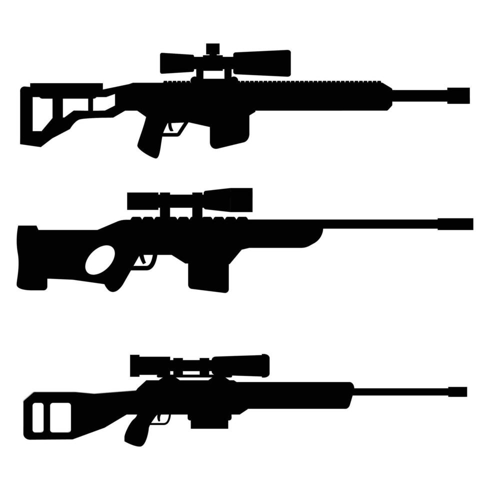 Sniper Silhouette in a Tactical Pose on a Hilltop vector