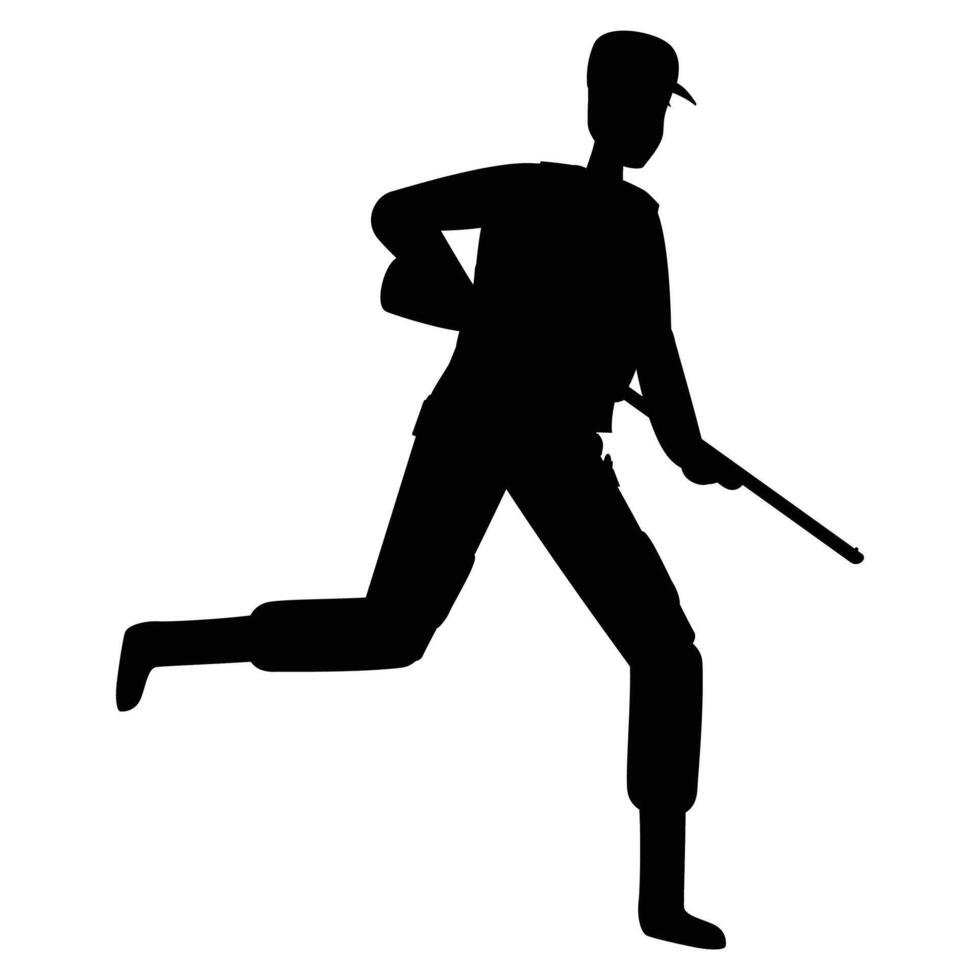 Hunter Silhouette with white background vector