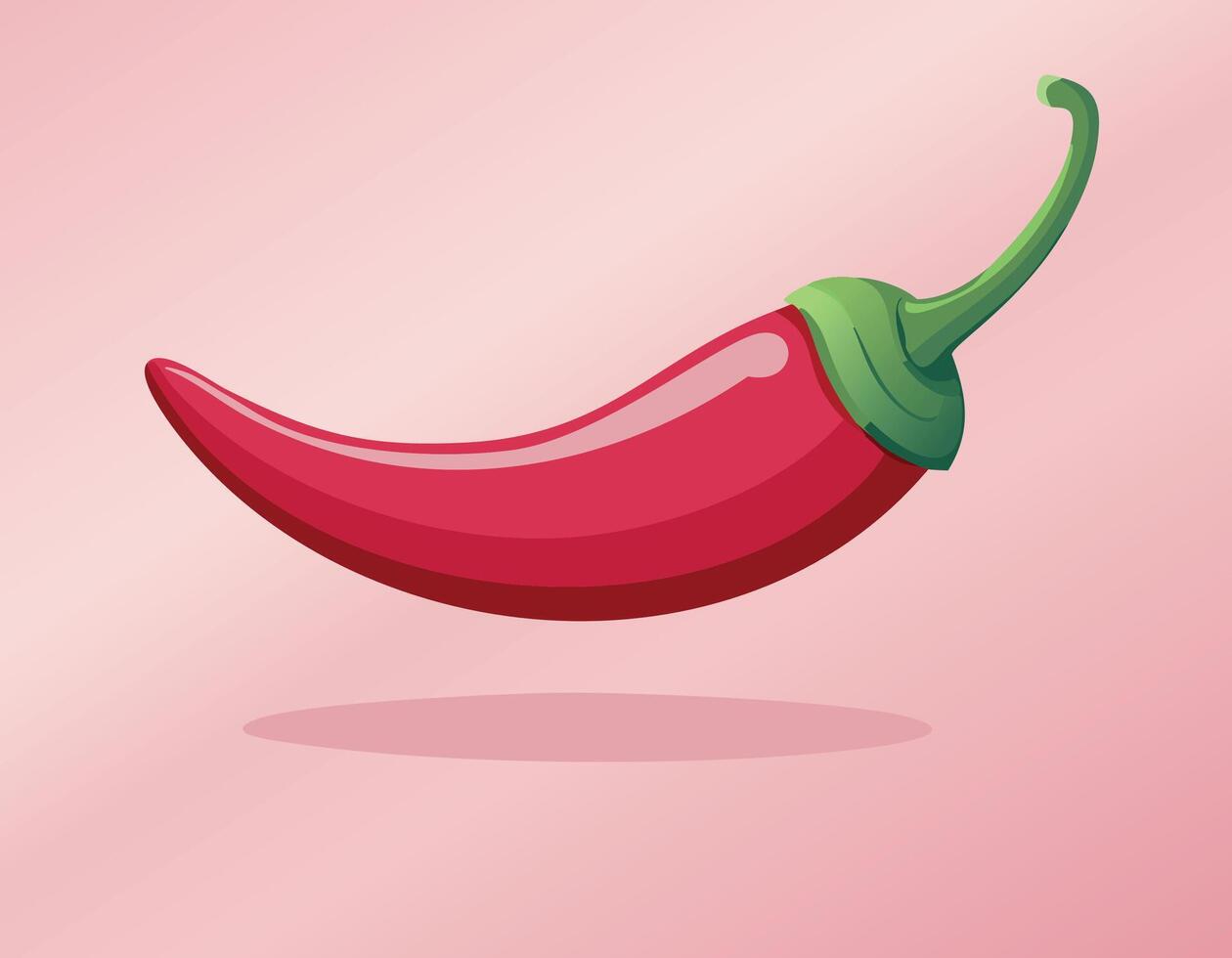 a red chili pepper on a pink background vector
