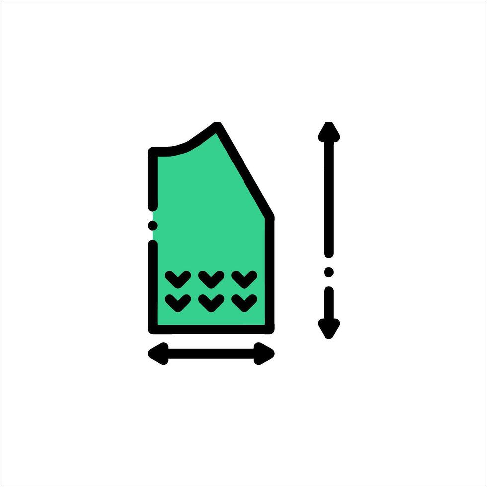 A green and black sign with a green arrow pointing to the left vector