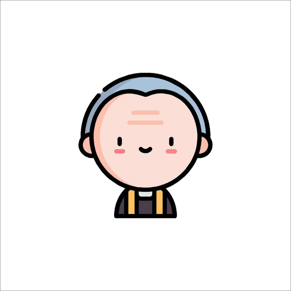 A cartoon character with a hat on vector