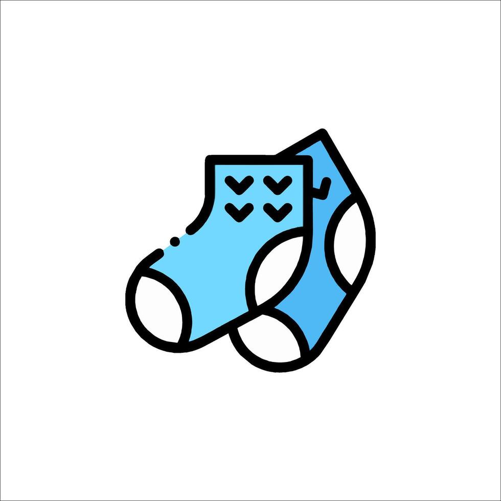 A pair of socks with hearts on them vector