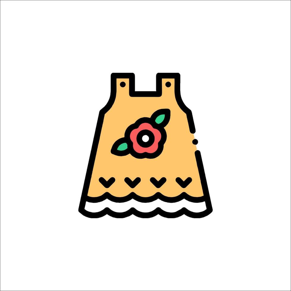 A dress with a flower on it vector