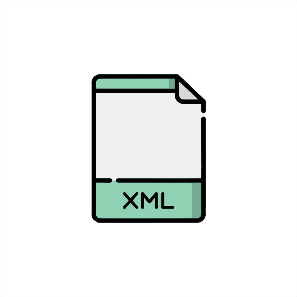 Xml file icon vector