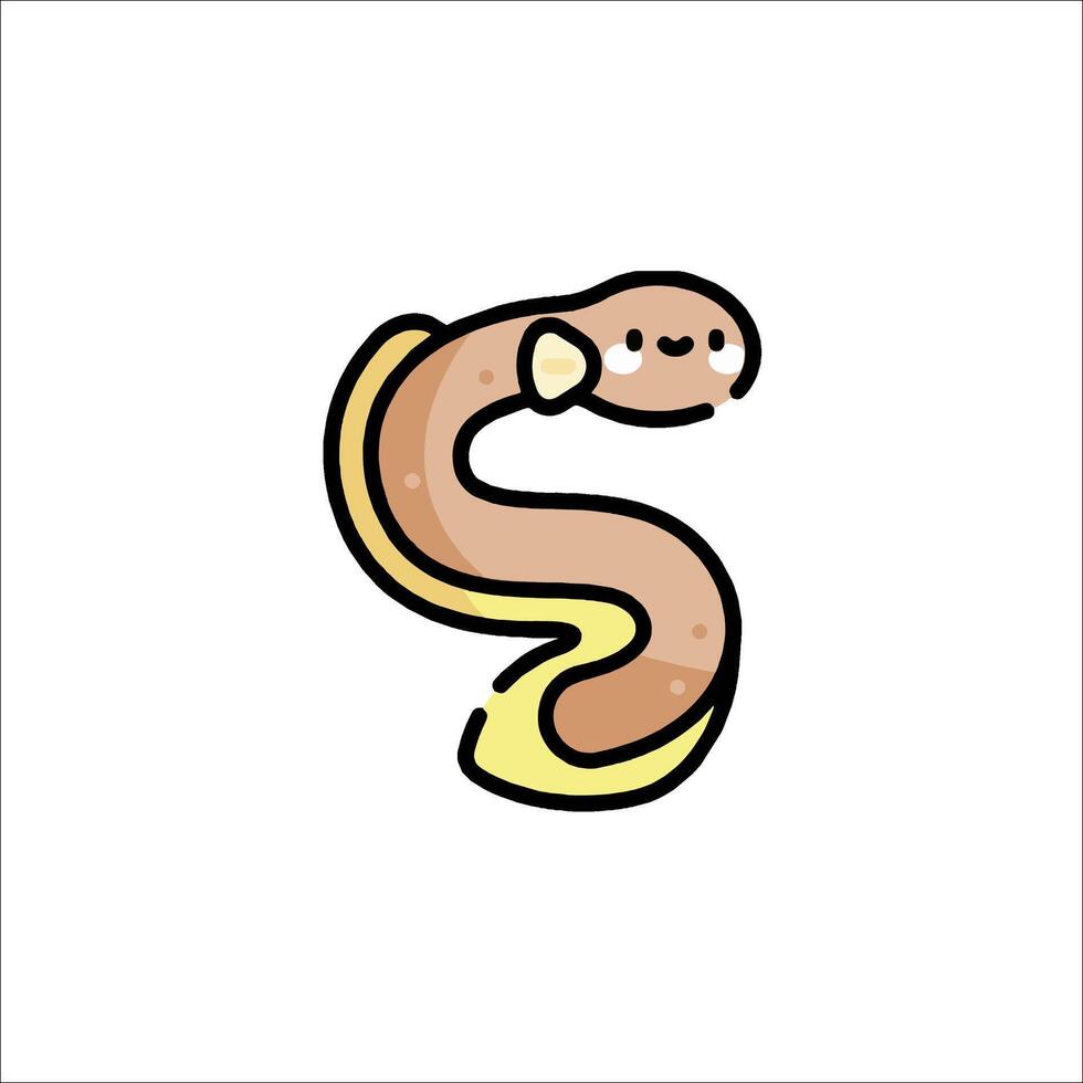 A cartoon worm with a smiley face on it vector