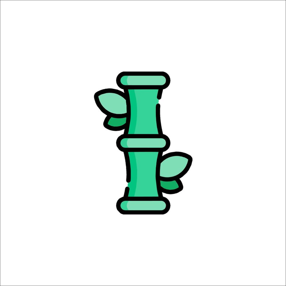 Bamboo plant icon illustration vector