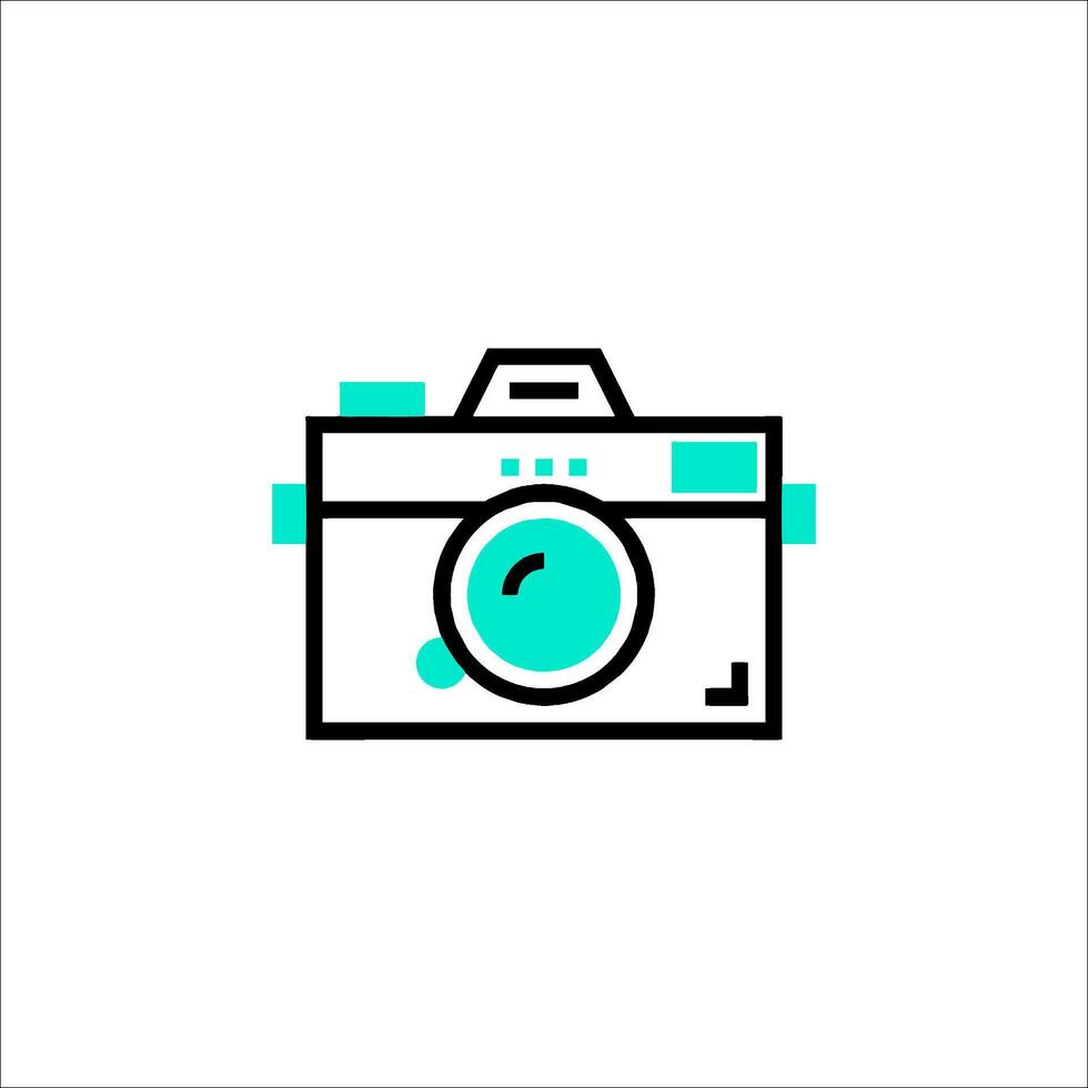 A camera icon on a white background vector