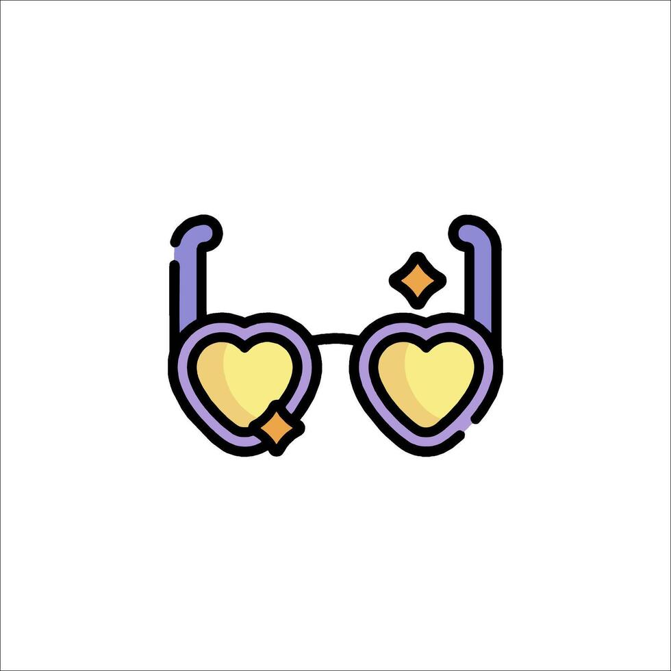 A pair of sunglasses with hearts on them vector