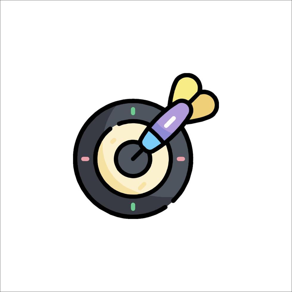 A dart and dartboard icon on a white background vector
