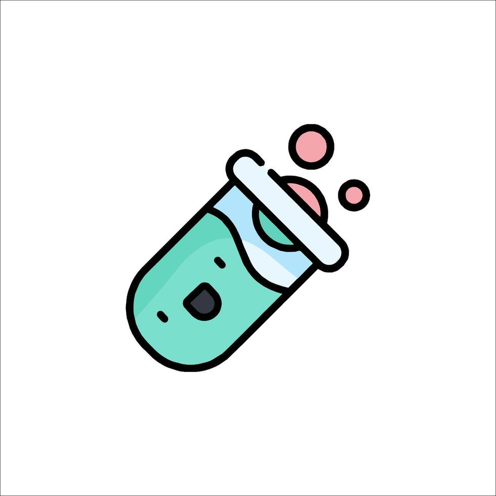A test tube with liquid in it vector
