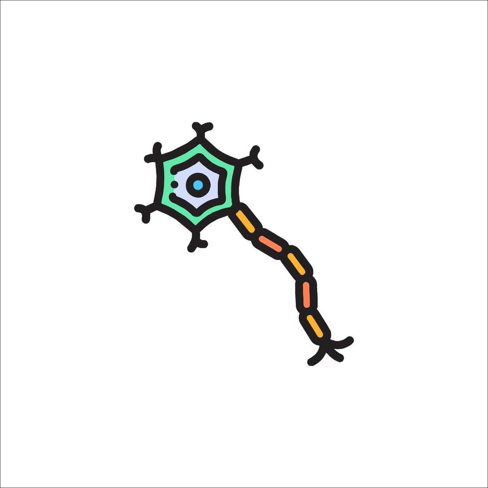 A colorful, abstract, stylized drawing of a stick vector