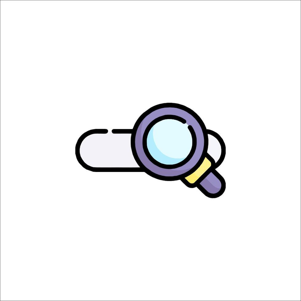 Magnifying glass icon on white background vector